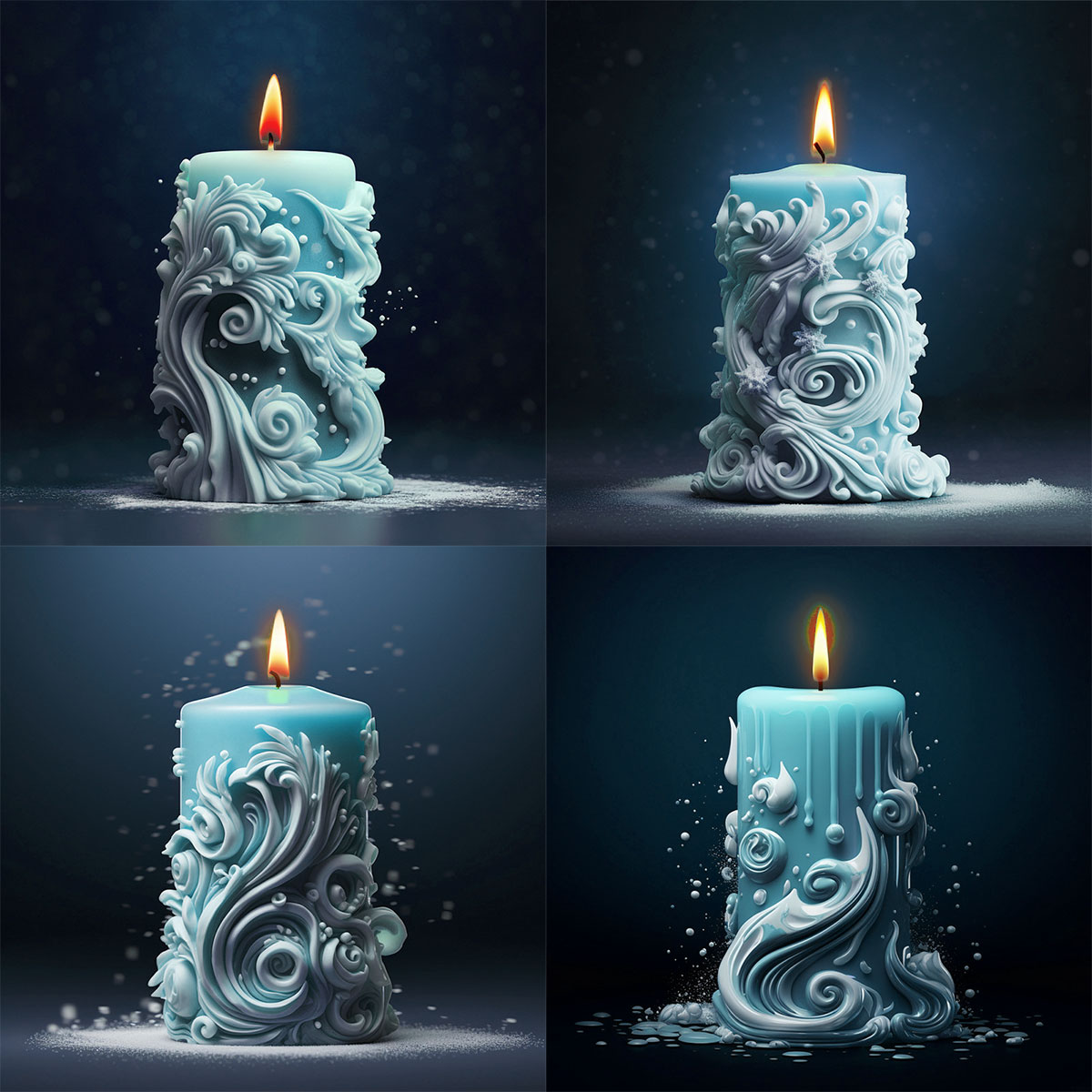 Resin Art Sculptures - geometria intagliata cilindrica stampo per candele
