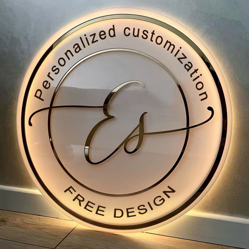 Resin Art Logo - Logo aziendale in acrilico personalizzato Luci