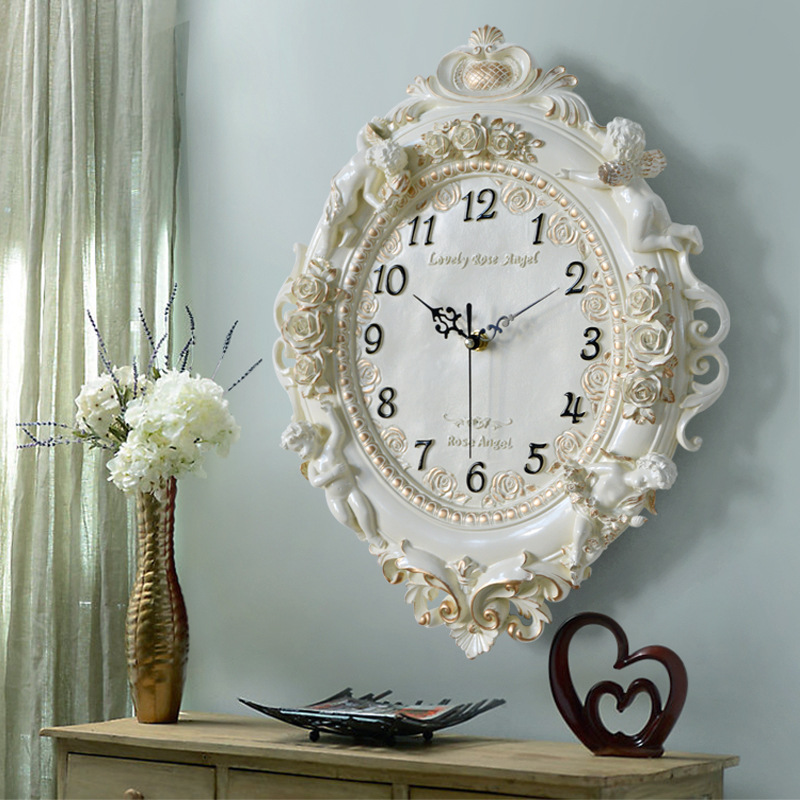 Resin Art Wall Clock - Orologio da Parete Europeo a Forma
