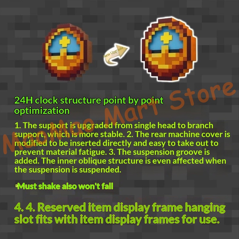 Chic Retro Pixel Art Style Oro - Resin Art Wall Clock recensione e prezzo